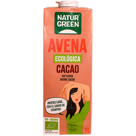 NaturGreen Havredrik Med Kakao Økologisk | 1 liter fra NaturGreen på Mecindo.dk