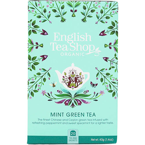 Køb English Tea Shop Mint Green Tea Økologisk 20 Breve - Mecindo ...
