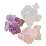 NatureSource Golden Triangle Krystalpakke Rosakvarts, Ametyst & Bjergkrystal | 600 gr