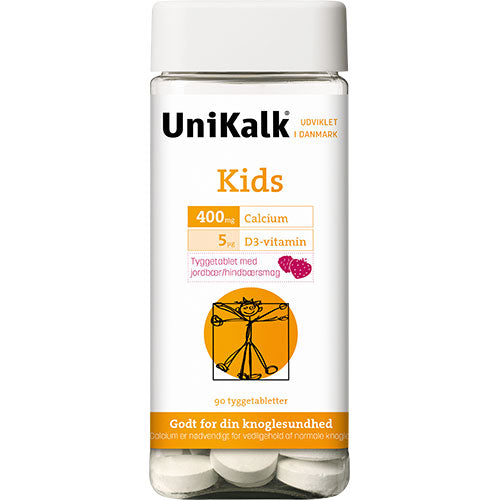 Unikalk Kids Tyggetabletter | 90 Tabl. fra Unikalk på Mecindo.dk