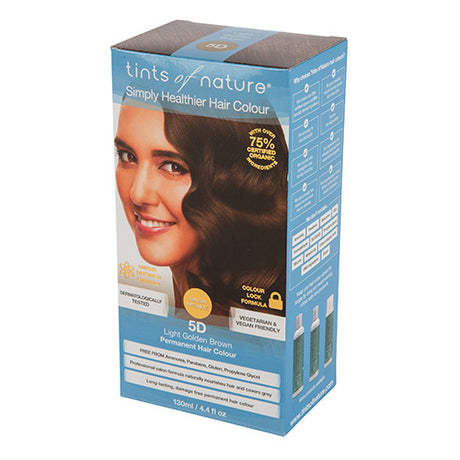 Tints of nature Permanent Hårfarve 5d Light Golden Brown | 130 ml fra Tints of nature på Mecindo.dk