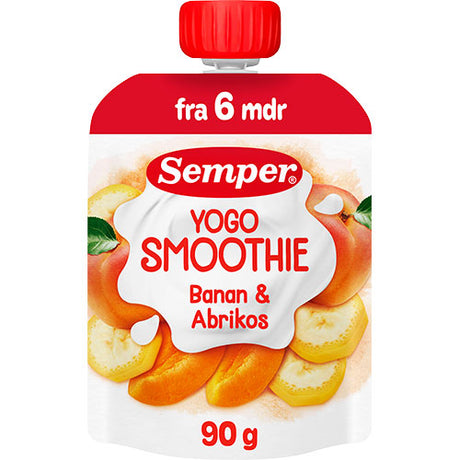 Semper Yogo Smoothie Med Banan Og Abrikos Fra 6 Mdr. | 90 g fra Semper på Mecindo.dk