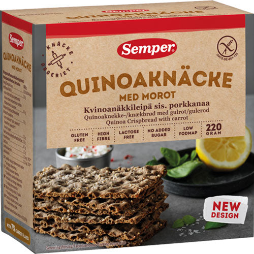 Semper Knaekbrød Quinoa | 220 gr fra Semper på Mecindo.dk