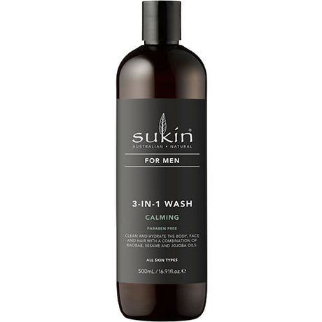 Sukin Men 3-in-1 Wash - Calming | 500 ml fra Sukin på Mecindo.dk