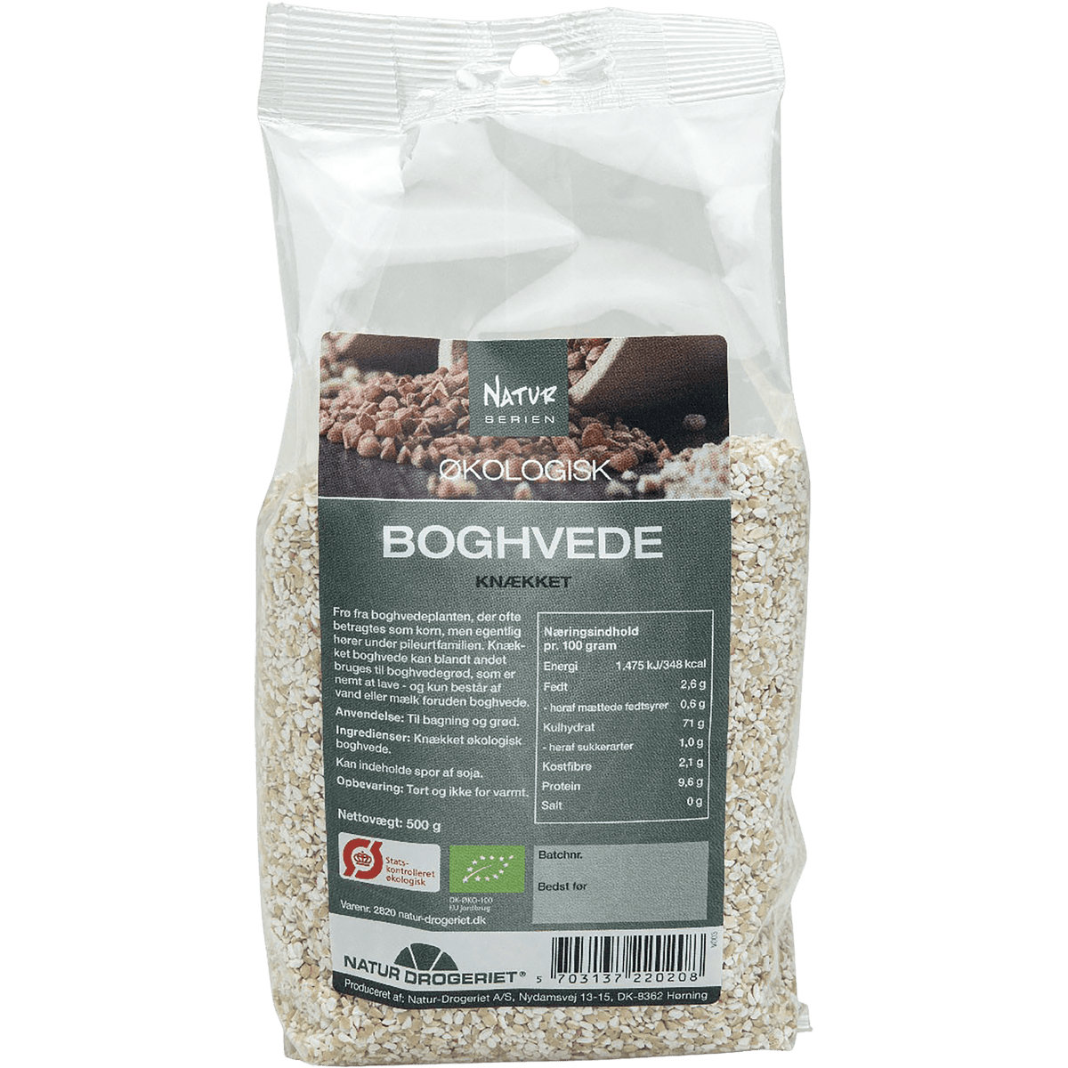 Natur-Drogeriet Boghvede Økologisk Knækket | 500 g