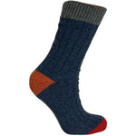 Merinould Strømper Grå/blå | Str. 35/38