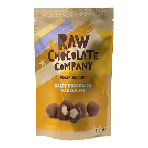 The Raw Chocolate Company Rå Chokolade Hasselnødder Økologisk | 100 gr fra The Raw Chocolate Company på Mecindo.dk