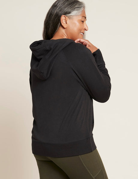 Boody Women´s Weekend Zip-up Hoodie Sort | Str. S fra Boody på Mecindo.dk
