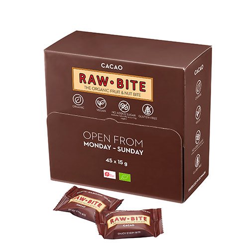 RawBite Officebox Cacao | 675 gr fra RawBite på Mecindo.dk