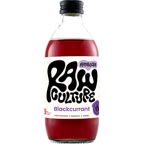 Raw Culture Blackcurrant Kombucha Økologisk | 330 ml fra Raw Culture på Mecindo.dk