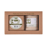 BIOselect Set Handmade Olive Oil Soap+exfoliating 100%cotton fra BIOselect på Mecindo.dk