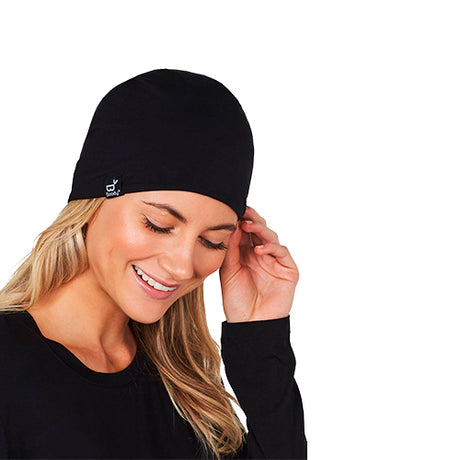 Boody Soft Jersey Beanie Sort One-size fra Boody på Mecindo.dk