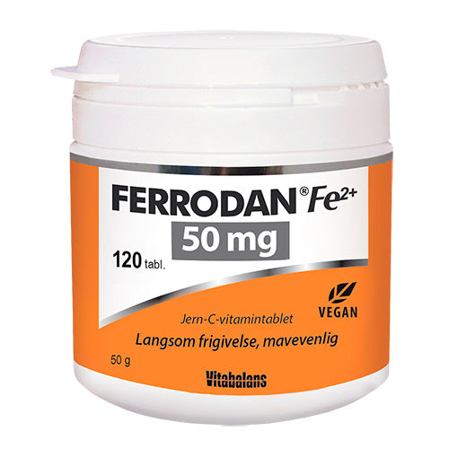 Vitabalans Ferrodan Fe2 + 50 Mg | 120 Tabl. fra Vitabalans på Mecindo.dk