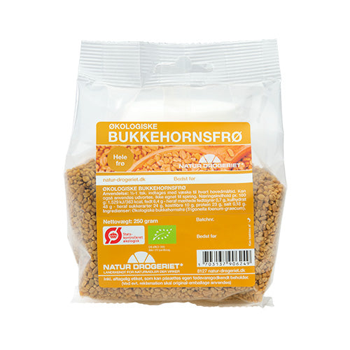 Natur-Drogeriet Bukkehornsfrø Økologisk | 250 gr fra Natur-Drogeriet på Mecindo.dk