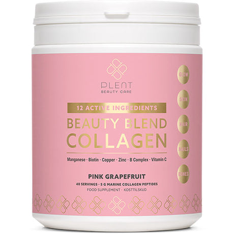 Plent Beauty Blend Collagen (265 gr) | Pink Grapefruit fra Plent på Mecindo.dk