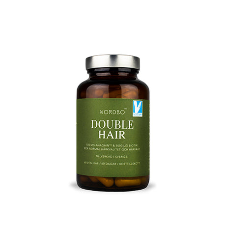 NORDBO Double Hair | 60 kapsler fra NORDBO på Mecindo.dk