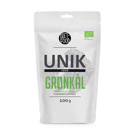 Diet-food Grønkålspulver Økologisk | 100 gr fra Diet-food på Mecindo.dk