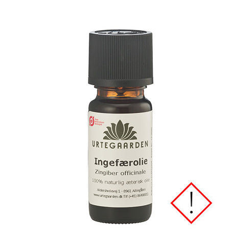 Urtegaarden Ingefaerolie Økologisk | 10 ml fra Urtegaarden på Mecindo.dk