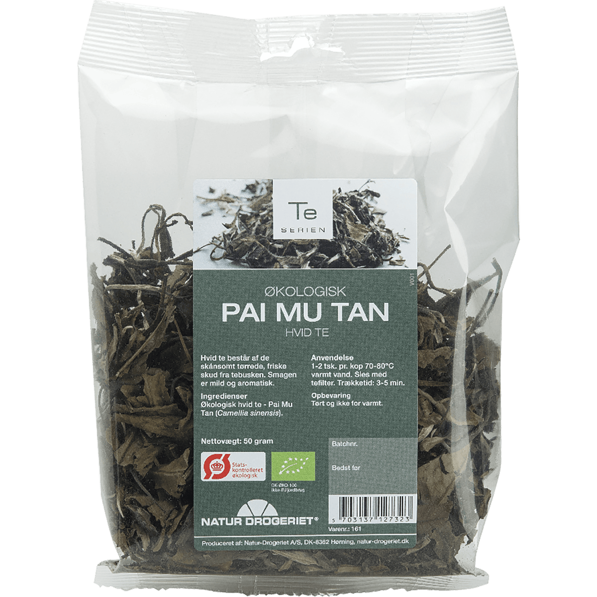 Natur-Drogeriet Hvid Te - Pai Mu Tan Økologisk | 50 g fra Natur-Drogeriet på Mecindo.dk