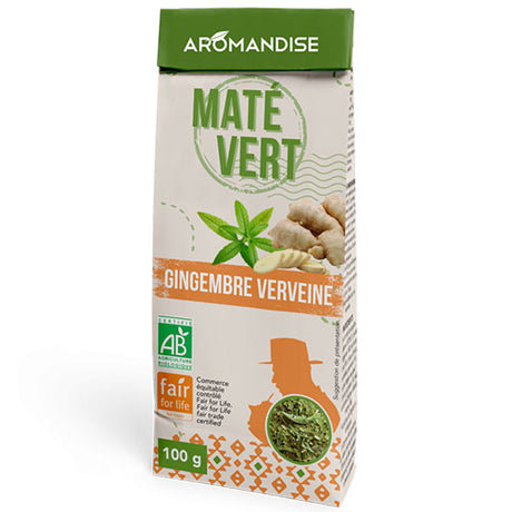 Aromandise Maté Vild Grøn M. Ingefaer & Verbena Økologisk | 100 gr fra Aromandise på Mecindo.dk