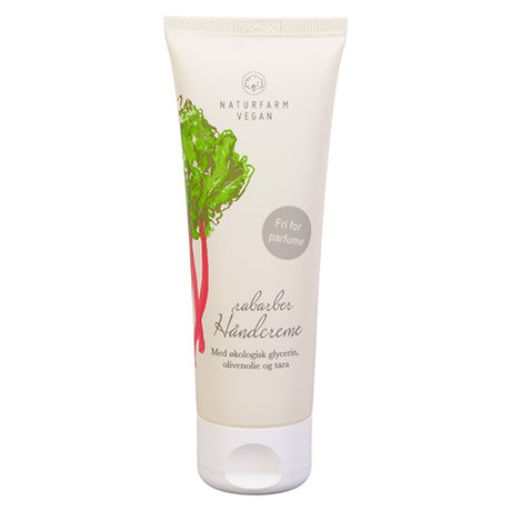 Naturfarm Vegan Håndcreme Rabarer | 75 ml fra Naturfarm på Mecindo.dk
