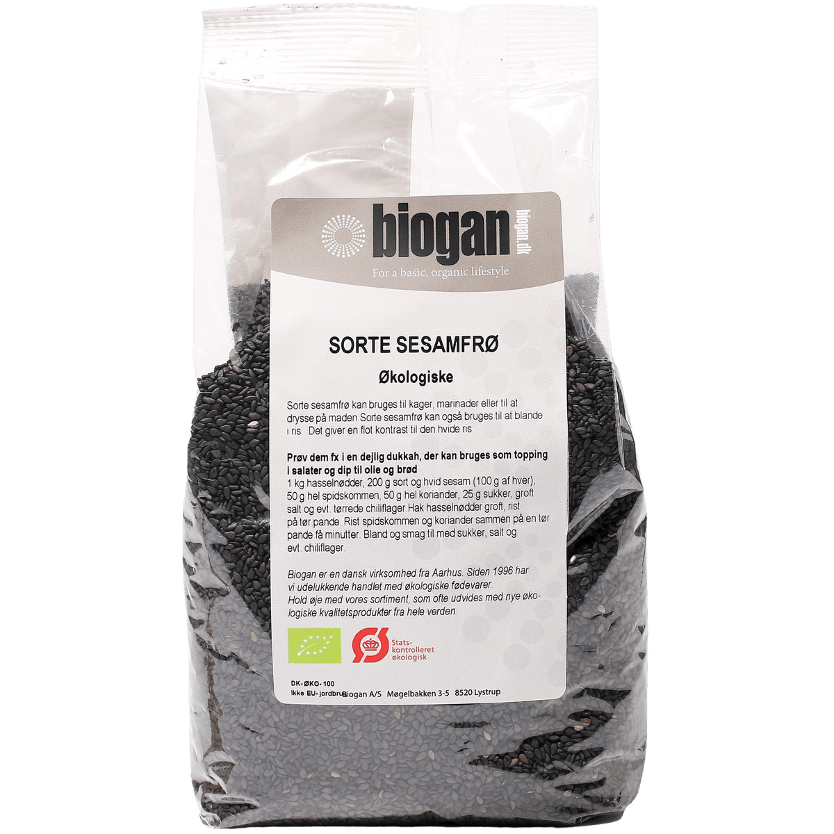 Biogan Økologiske Sorte Sesamfrø | 500 g