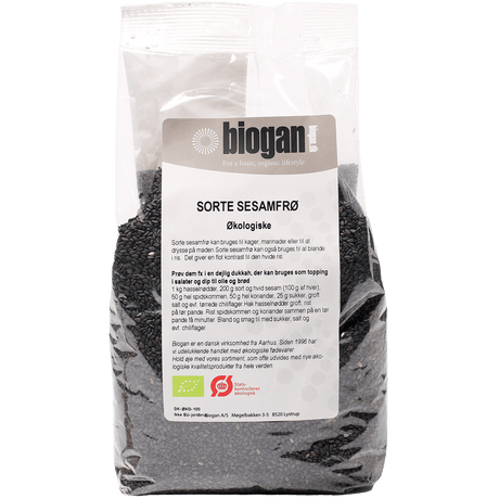 Biogan Økologiske Sorte Sesamfrø | 500 g
