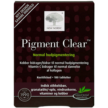 New Nordic Skin Care Pigment Clear | 180 Tabl. fra New Nordic på Mecindo.dk