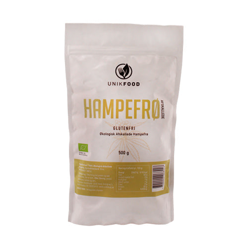 Unikfood Hampefrø Afskallede Økologisk | 500 gr fra Unikfood på Mecindo.dk