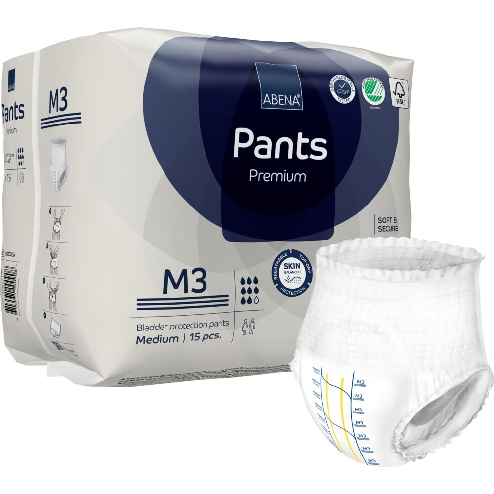 Abena Premium Pants M3 | Str. M fra Abena på Mecindo.dk