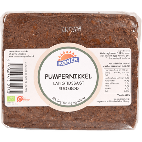 Rømer Rugbrød Pumpernikkel i skiver - Økologisk | 500 g