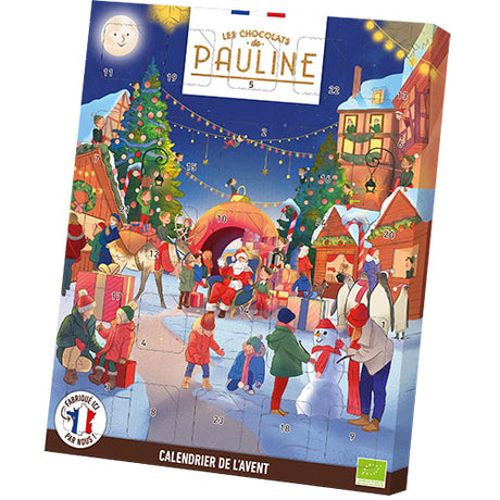 Chokolade Julekalender t. børn Ø fra Les Chocolats de Pauline på Mecindo.dk