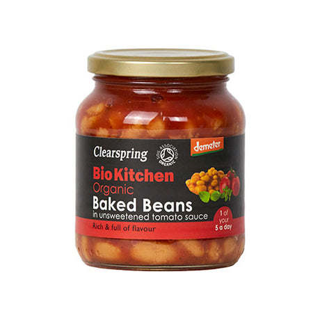 Clearspring Baked Beans (Usødet) Økologisk Demeter | 350 gr fra Clearspring på Mecindo.dk