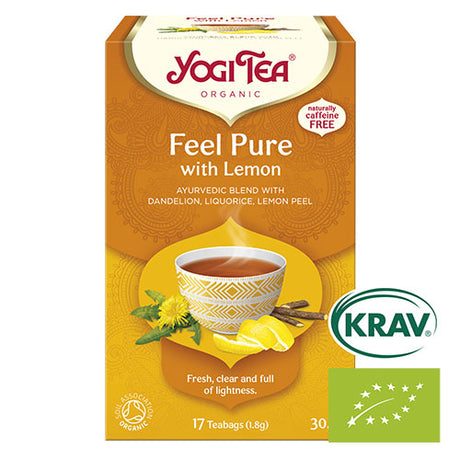 Yogi Feel Pure With Lemon Økologisk | 17 br fra Yogi på Mecindo.dk
