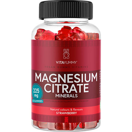 VitaYummy Magnesium Citrate Strawberry | 60 gummies fra VitaYummy på Mecindo.dk