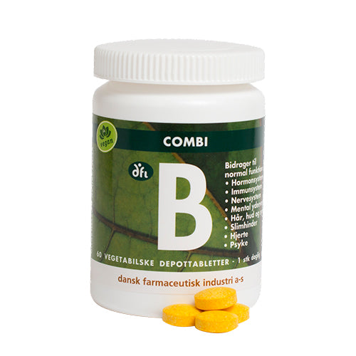 DFI Combi B Depottablet | 60 Tabl. fra Grønne dfi vitaminer på Mecindo.dk