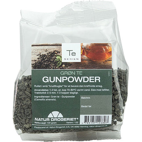 Natur-Drogeriet Grøn Gunpowder Te | 100 gr fra Natur-Drogeriet på Mecindo.dk