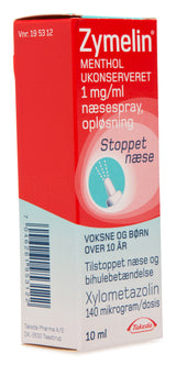 Zymelin Menthol Ukonserveret | 10 ml fra Zymelin på Mecindo.dk