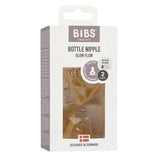 BIBS Bottle Nipple Latex Slow Flow 2 PACK fra BIBS på Mecindo.dk