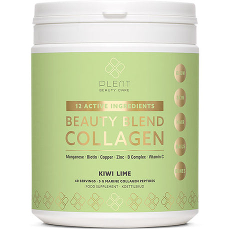 Plent Beauty Blend Collagen (277 gr) | Kiwi Lime fra Plent på Mecindo.dk