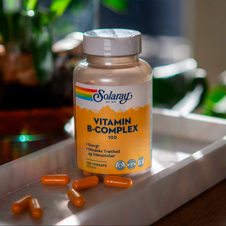 Solaray Vitamin B-complex 100 | 100 kapsler fra Solaray på Mecindo.dk
