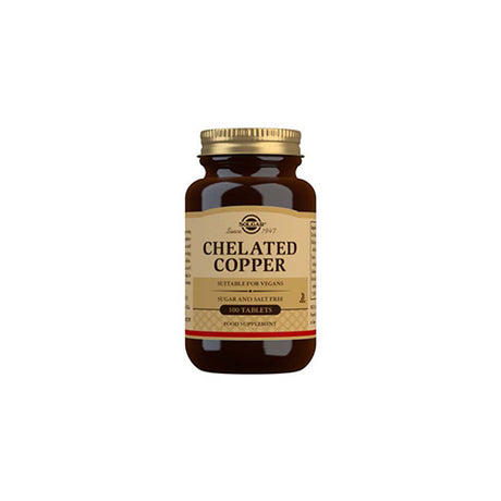 Solgar Chelated Copper | 100 Tabl. fra Solgar på Mecindo.dk