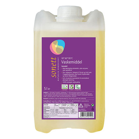 Sonett Vaskemiddel Fl. Lavendel | 5 ltr fra Sonett på Mecindo.dk