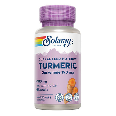Solaray Turmeric | 60 kapsler fra Solaray på Mecindo.dk