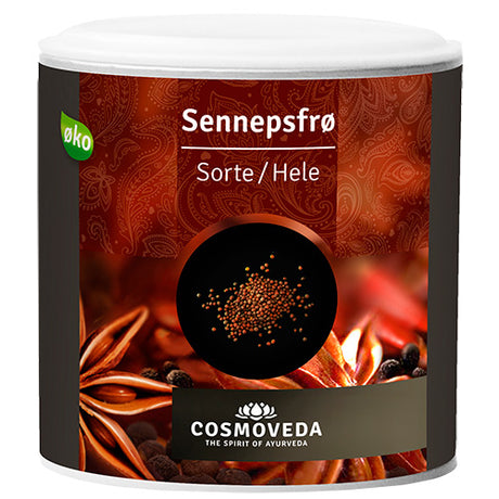 Cosmoveda Sorte Sennepsfrø Hele Økologisk | 130 gr fra Cosmoveda på Mecindo.dk