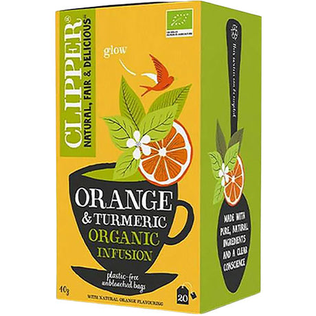 Clipper Urtete Med Appelsin & Gurkemeje Økologisk | 20 br fra Clipper på Mecindo.dk