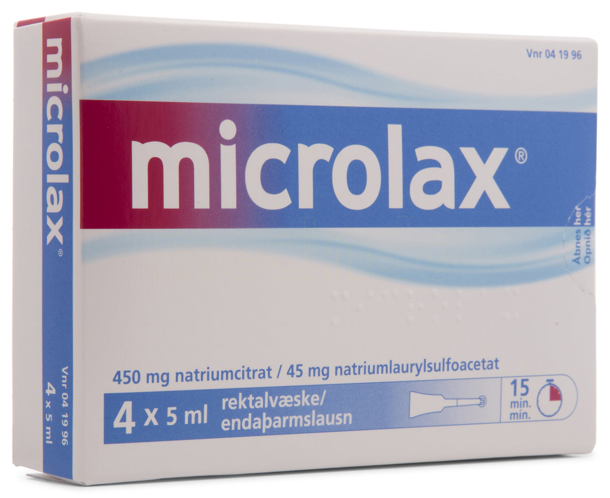 Microlax Rektalvaeske fra Microlax på Mecindo.dk