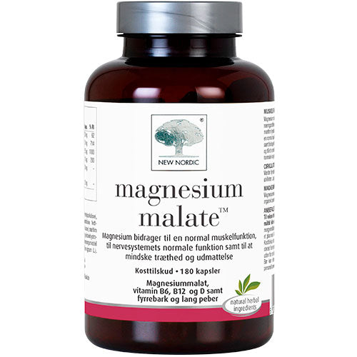 New Nordic Magnesium Malate | 180 kapsler fra New Nordic på Mecindo.dk