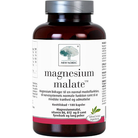 New Nordic Magnesium Malate | 180 kapsler fra New Nordic på Mecindo.dk