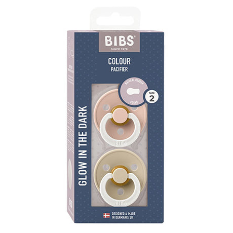 BIBS Colour Latex Size 2 Blush GLOW/Vanilla GLOW fra BIBS på Mecindo.dk
